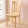 Wood Color Classic Open Slatted Back Wood Standard Dining Chair Image - 5
