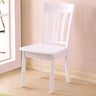 Classic Open Slatted Back Wood Standard Dining Chair Image - 7