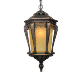 Classic Outdoor Hanging Bronze Lantern Pendant Light Image - 3