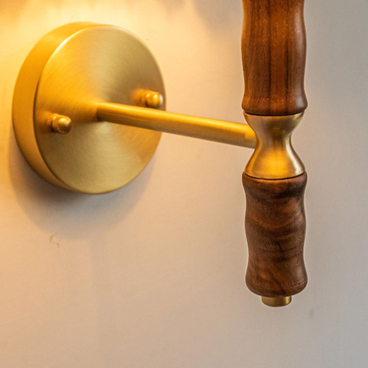 Classic Pleated Shade Walnut Metal Cone Wall Sconce Image - 13