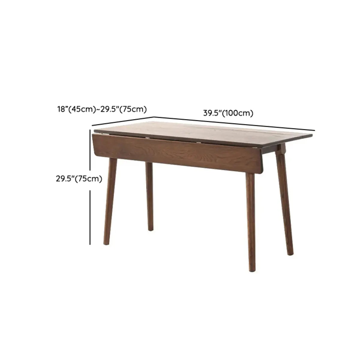 Classic Rectangle Brown Timber Extendable Dining Table 