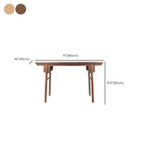Classic Rectangular Walnut Standard Entryway Console Table Image - 12