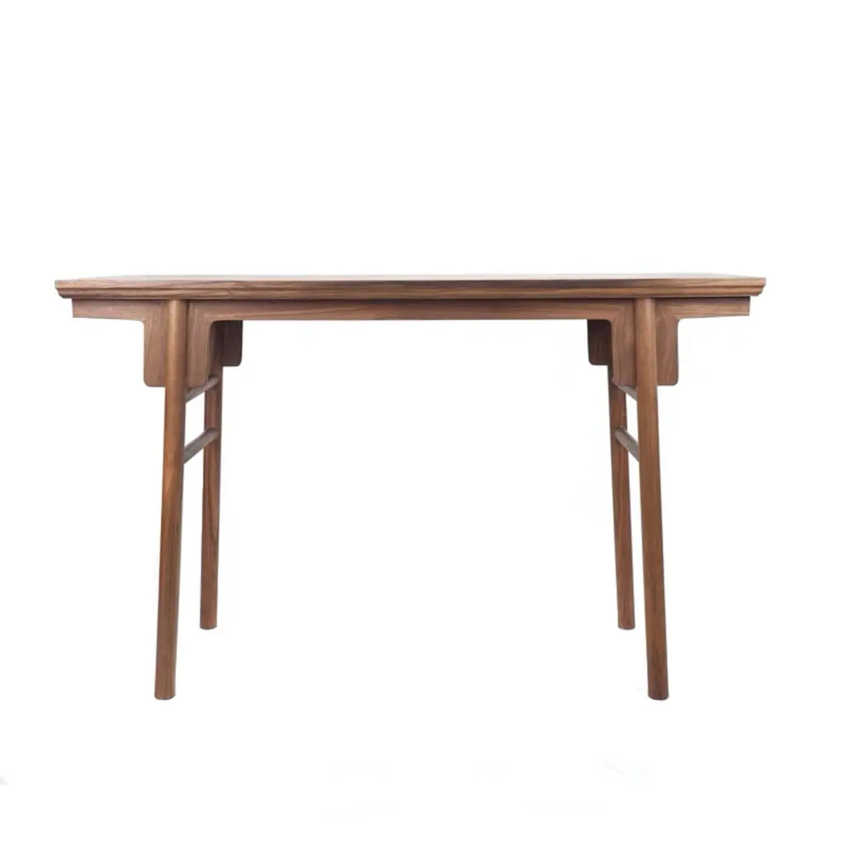 Classic Rectangular Walnut Standard Entryway Console Table Image - 2