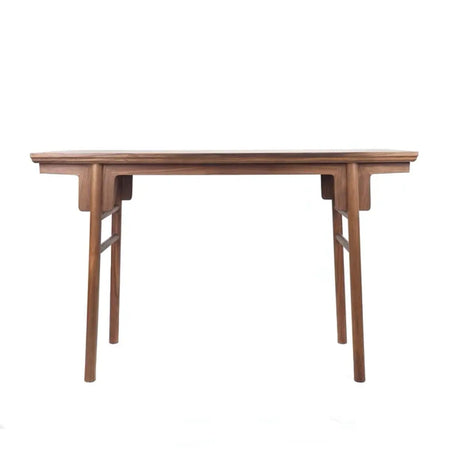 Classic Rectangular Walnut Standard Entryway Console Table Image - 2