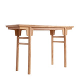Classic Rectangular Walnut Standard Entryway Console Table Image - 3