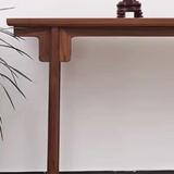 Classic Rectangular Walnut Standard Entryway Console Table Image - 6