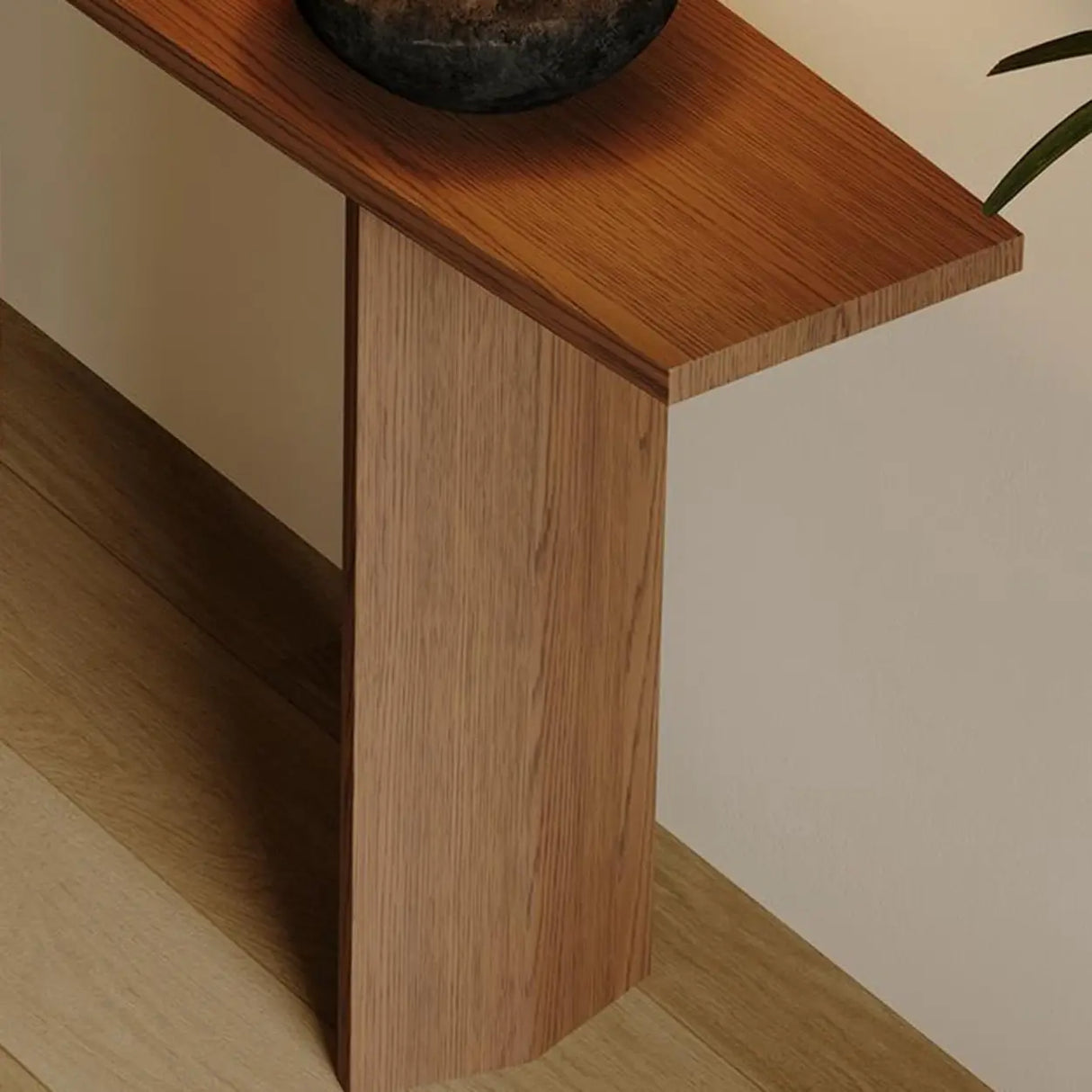 Classic Rectangular Wood Brown Standard Console Table Image - 6