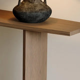 Classic Rectangular Wood Brown Standard Console Table Image - 8