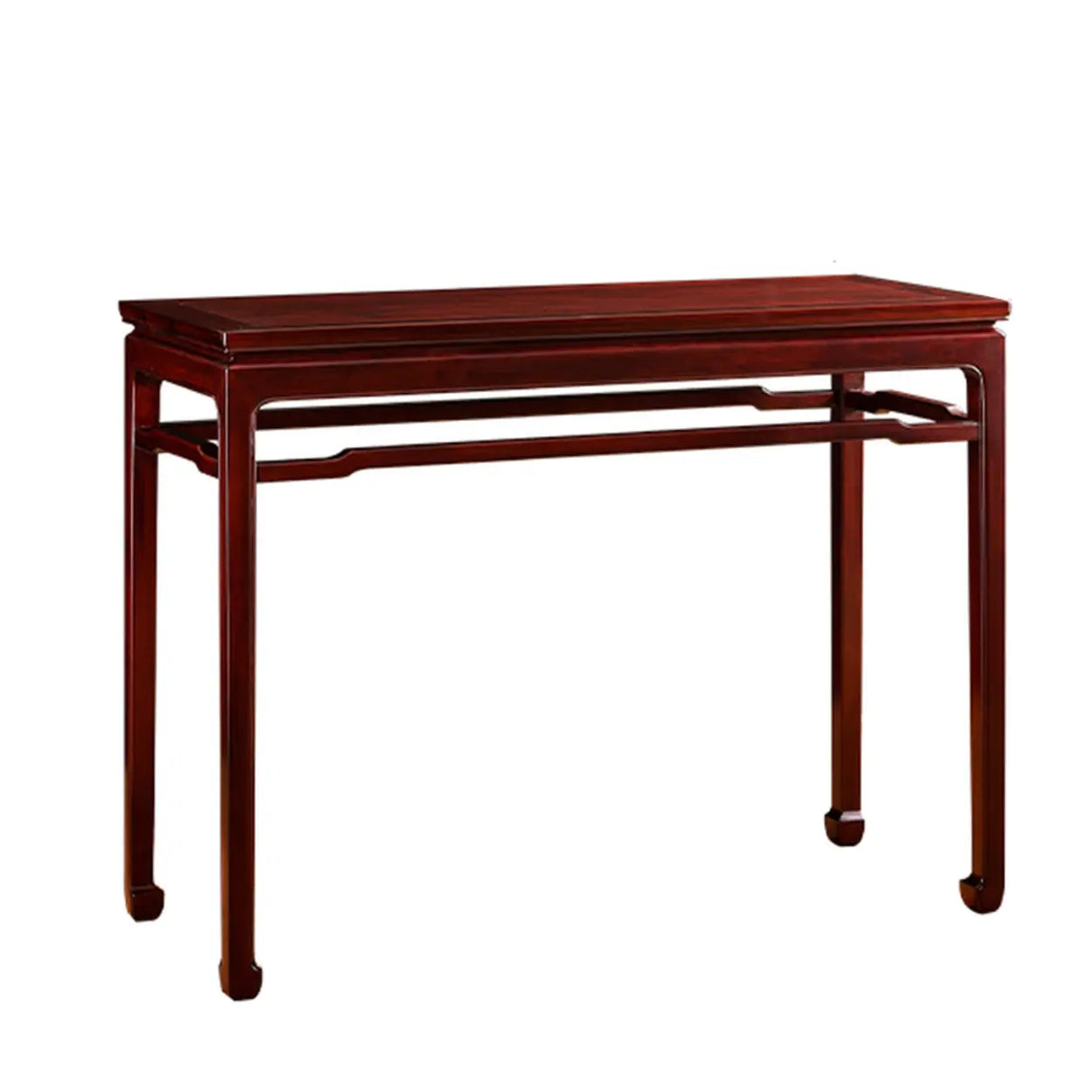 Classic Rectangular Wood Mahogany Hallway Console Table Image - 11