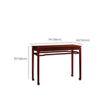 Classic Rectangular Wood Mahogany Hallway Console Table Image - 13