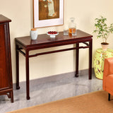 Classic Rectangular Wood Mahogany Hallway Console Table Image - 3