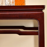 Classic Rectangular Wood Mahogany Hallway Console Table Image - 4
