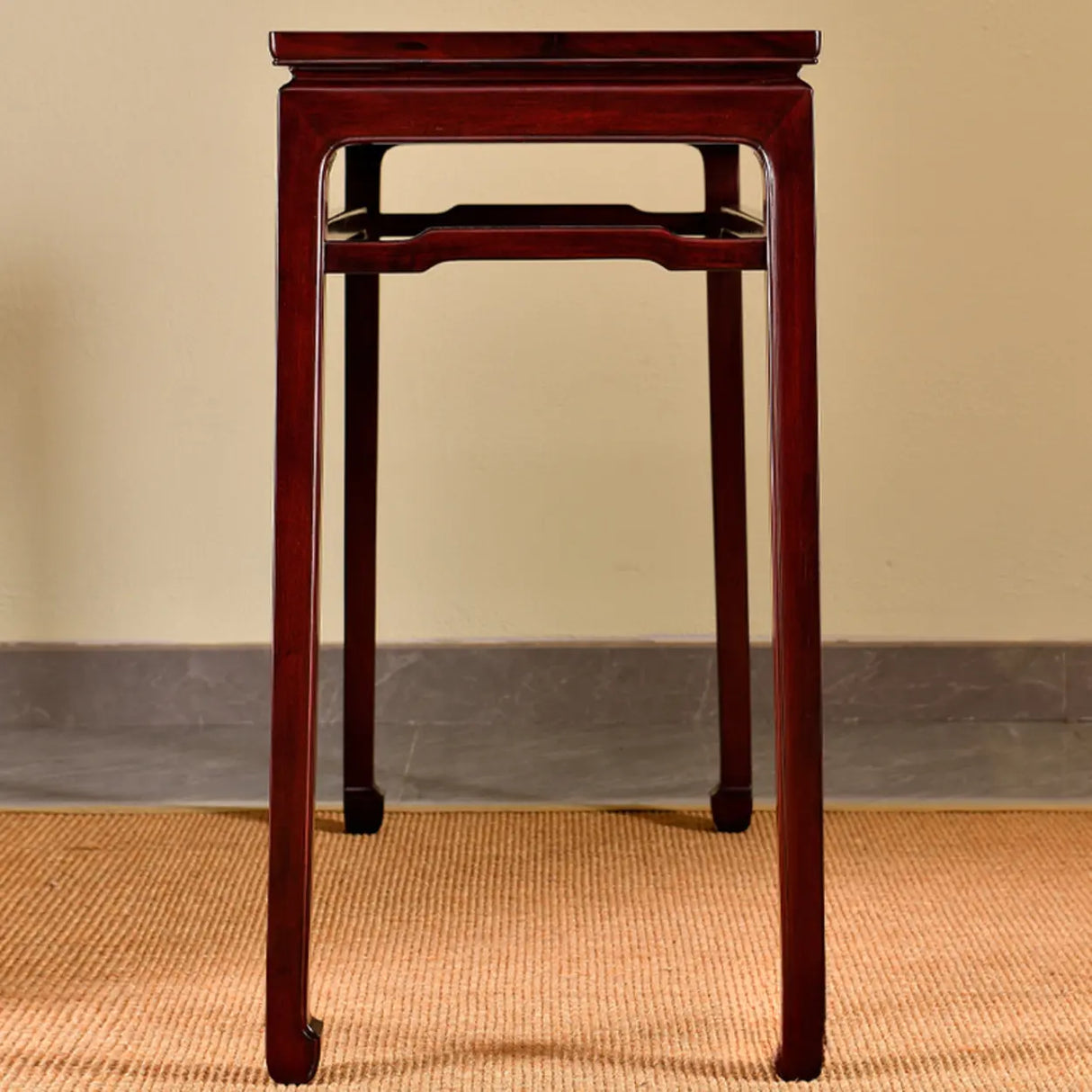 Classic Rectangular Wood Mahogany Hallway Console Table Image - 5