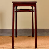 Classic Rectangular Wood Mahogany Hallway Console Table Image - 5