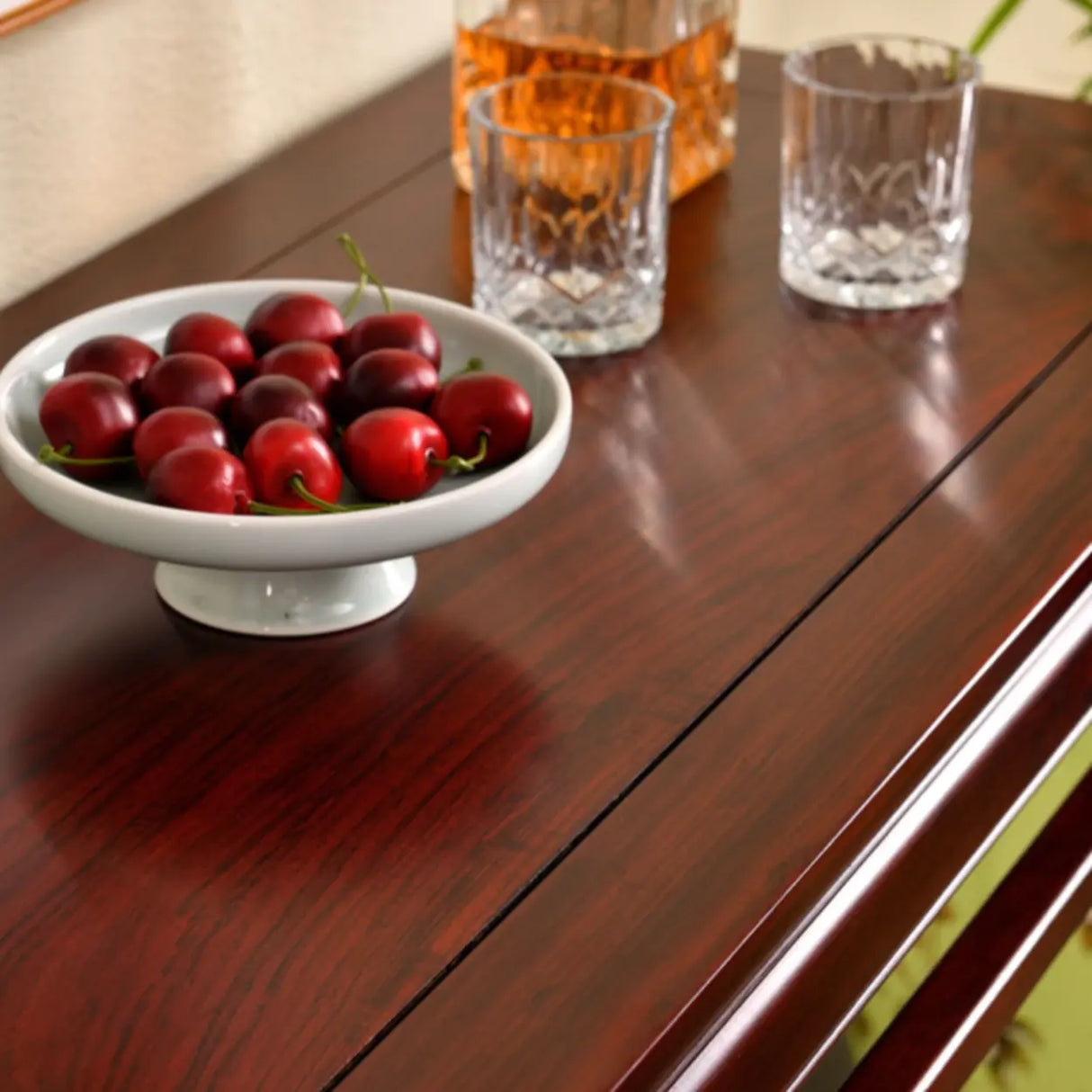 Classic Rectangular Wood Mahogany Hallway Console Table Image - 7