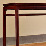 Classic Rectangular Wood Mahogany Hallway Console Table Image - 9