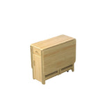 Classic Rectangular Wood  Storage Folding Dining Table Image - 3