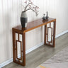 Classic Rectangular Wood Walnut Entry Console Table Image - 1