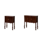 Classic Rectangular Wooden Brown Storage Console Table Image - 14