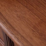 Classic Rectangular Wooden Brown Storage Console Table Image - 21