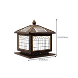 Classic Solar Chinese Pattern Square Outdoor Table Lamp Image - 27