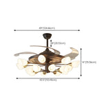 Classic Sputnik White Shade Ceiling Fan with Lights Image - 20