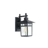Classic Square Metal Outdoor Glass Lantern Wall Light Image - 5