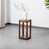 Classic Square Wood Base Indoor Plant Stand Walnut Image - 12
