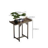 Classic Storage Brown Wood Console Table with Cabinet Image - 23