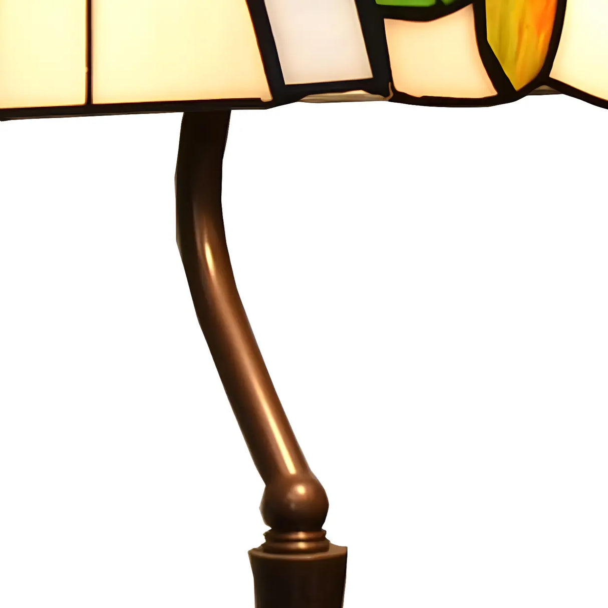 Classic Tiffany Style Banker Stained Glass Table Lamp Image - 3