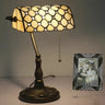 Classic Tiffany Style Banker Stained Glass Table Lamp Image - 4