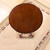 Classic Traditional Brown Wood Round Pedestal Bar Table Image - 4