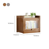 Classic Vertical Cabinet Closed Back Bookcase Brown #size