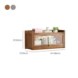 Classic Vertical Cabinet Closed Back Bookcase Brown Image - 40