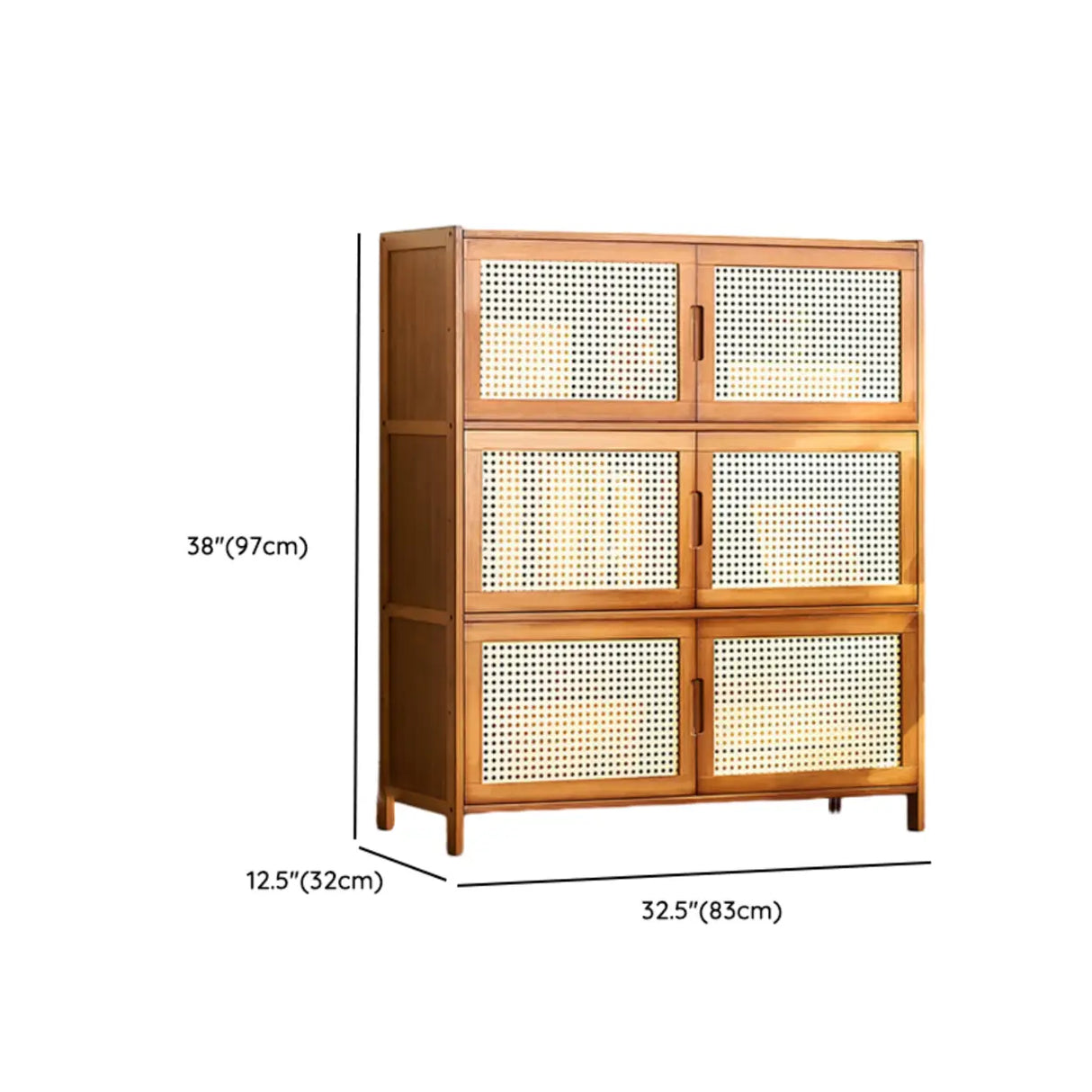 Classic Vertical Cabinets Brown Wood Barrister Bookcase Image - 21