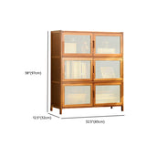 Classic Vertical Cabinets Brown Wood Barrister Bookcase Image - 21