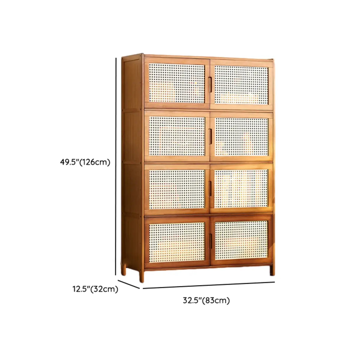Classic Vertical Cabinets Brown Wood Barrister Bookcase Image - 22