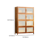 Classic Vertical Cabinets Brown Wood Barrister Bookcase Image - 22