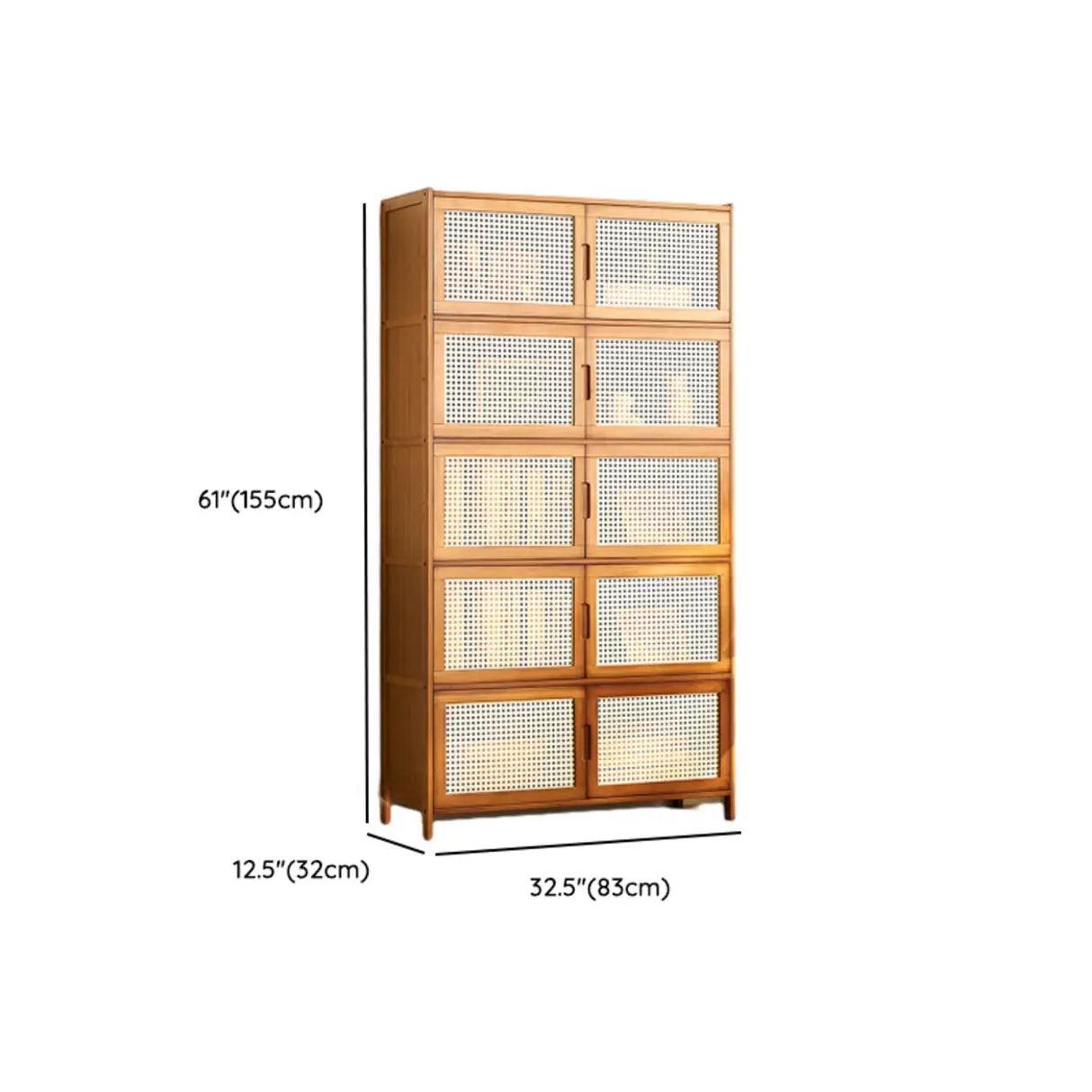 Classic Vertical Cabinets Brown Wood Barrister Bookcase Image - 23