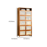 Classic Vertical Cabinets Brown Wood Barrister Bookcase Image - 24