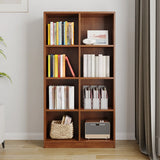 Classic Vertical Closed Back Wooden Storage Bookcase Image - 11