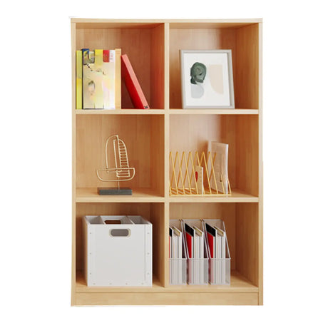 Classic Vertical Closed Back Wooden Storage Bookcase Image - 2