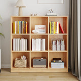 Classic Vertical Closed Back Wooden Storage Bookcase Image - 5