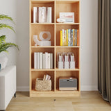 Classic Vertical Closed Back Wooden Storage Bookcase Image - 9