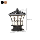 Classic Vintage Bronze Solar Outdoor Lantern Post Light #size