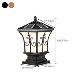 Classic Vintage Bronze Solar Outdoor Lantern Post Light Image - 11