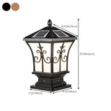 Classic Vintage Bronze Solar Outdoor Lantern Post Light Image - 13