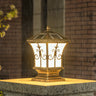 Classic Vintage Bronze Solar Outdoor Lantern Post Light Image - 2
