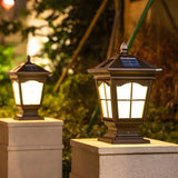 Classic Vintage Solar Post Outdoor Lantern Table Lamp Image - 11