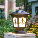 Classic Vintage Solar Post Outdoor Lantern Table Lamp Image - 1